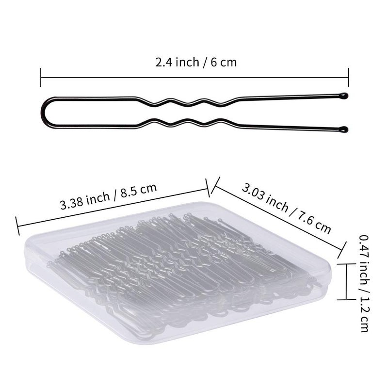 IKOCO U Shaped IKOCO 2.4 inch Hair Pins for Women's Ballet Buns with Storage Box - Image 2